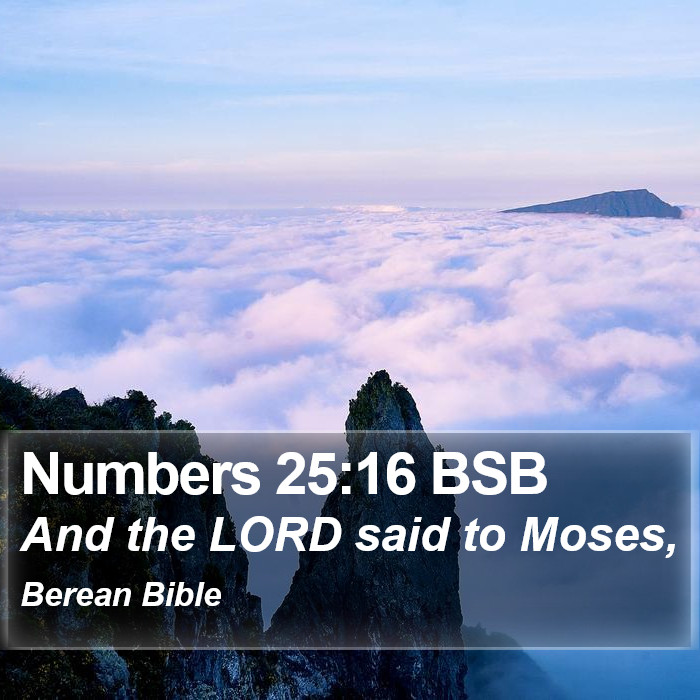 Numbers 25:16 BSB Bible Study