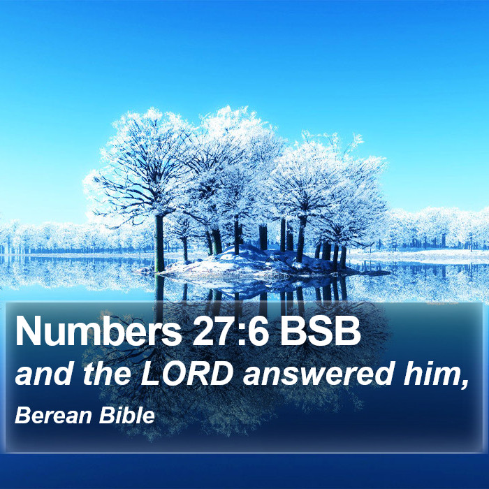 Numbers 27:6 BSB Bible Study