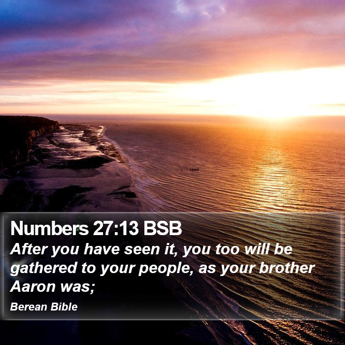 Numbers 27:13 BSB Bible Study