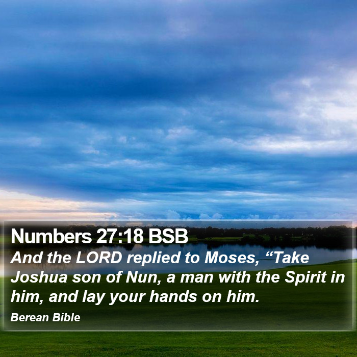 Numbers 27:18 BSB Bible Study