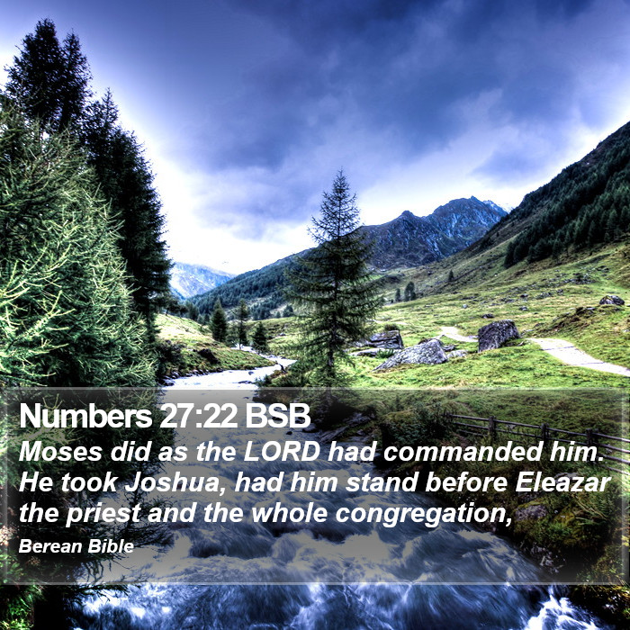 Numbers 27:22 BSB Bible Study