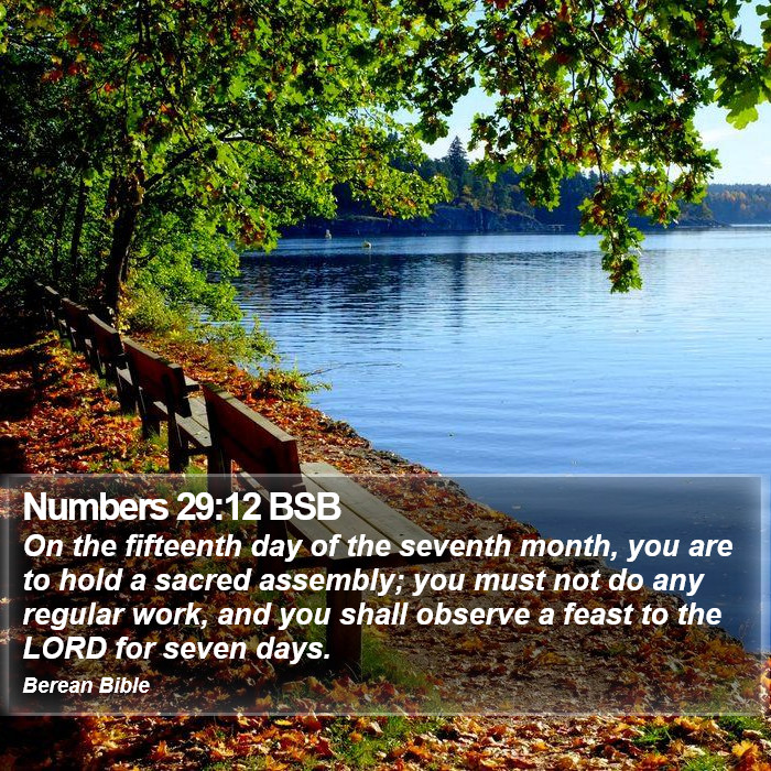 Numbers 29:12 BSB Bible Study