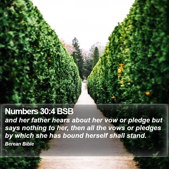 Numbers 30:4 BSB Bible Study