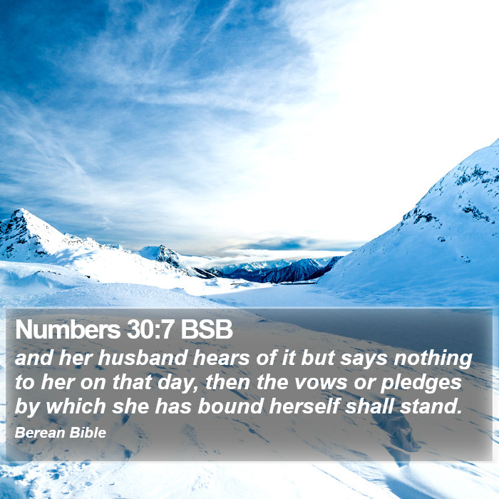 Numbers 30:7 BSB Bible Study