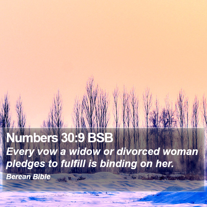 Numbers 30:9 BSB Bible Study