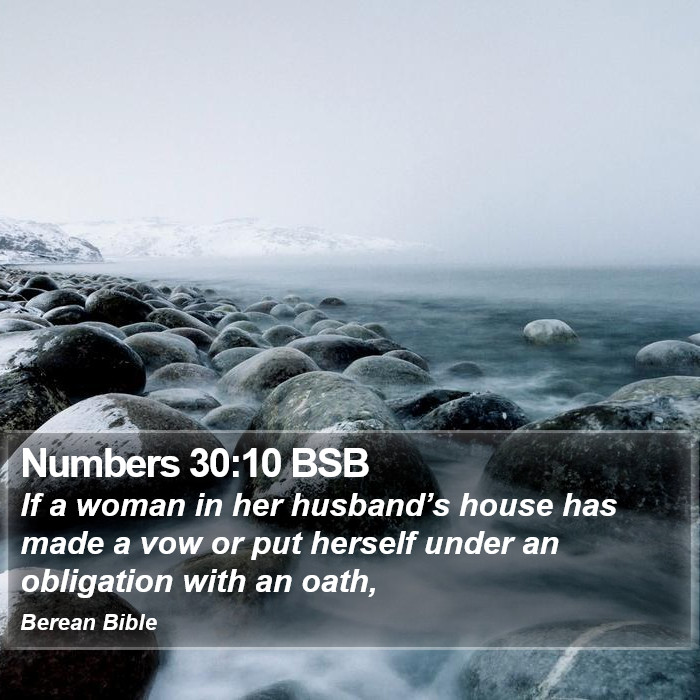 Numbers 30:10 BSB Bible Study