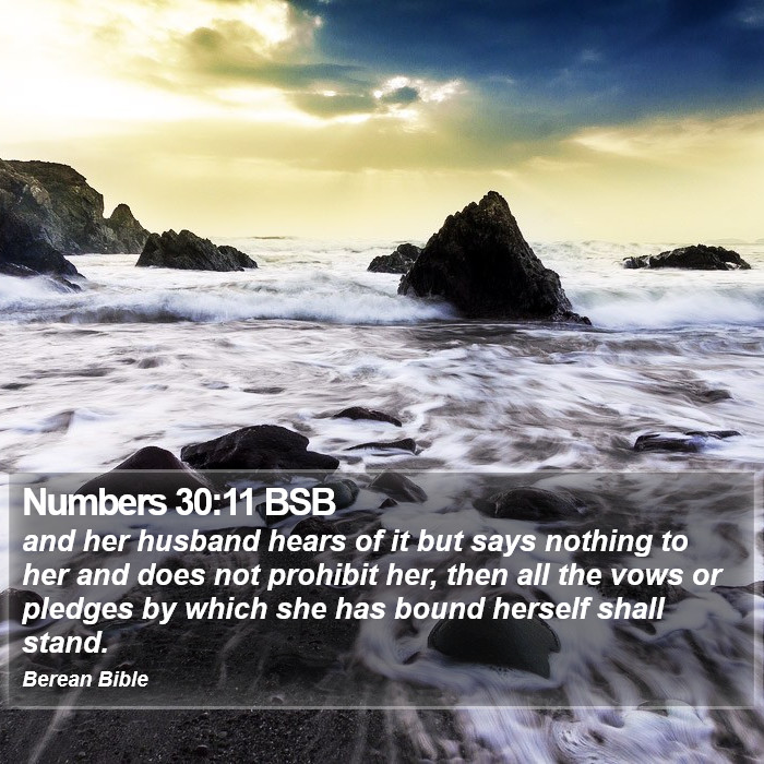 Numbers 30:11 BSB Bible Study