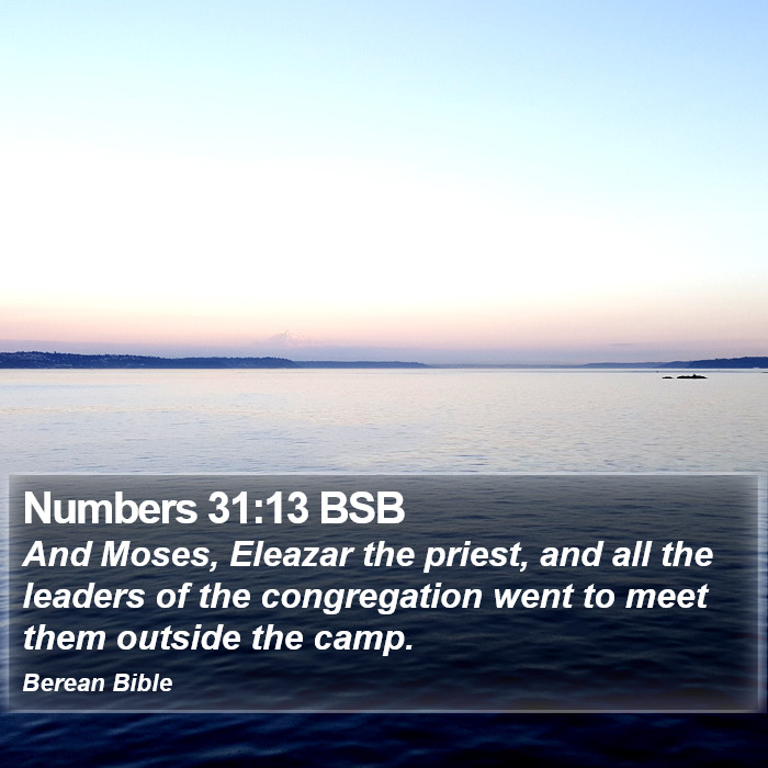 Numbers 31:13 BSB Bible Study