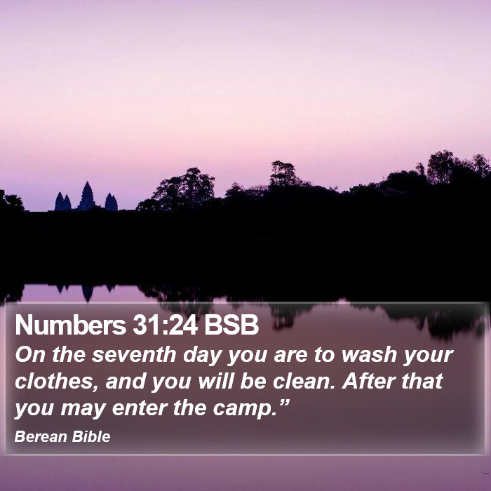 Numbers 31:24 BSB Bible Study