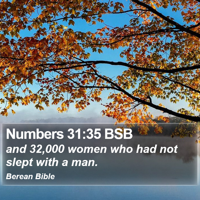 Numbers 31:35 BSB Bible Study