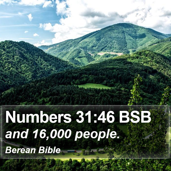 Numbers 31:46 BSB Bible Study