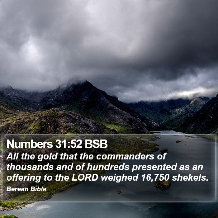 Numbers 31:52 BSB Bible Study