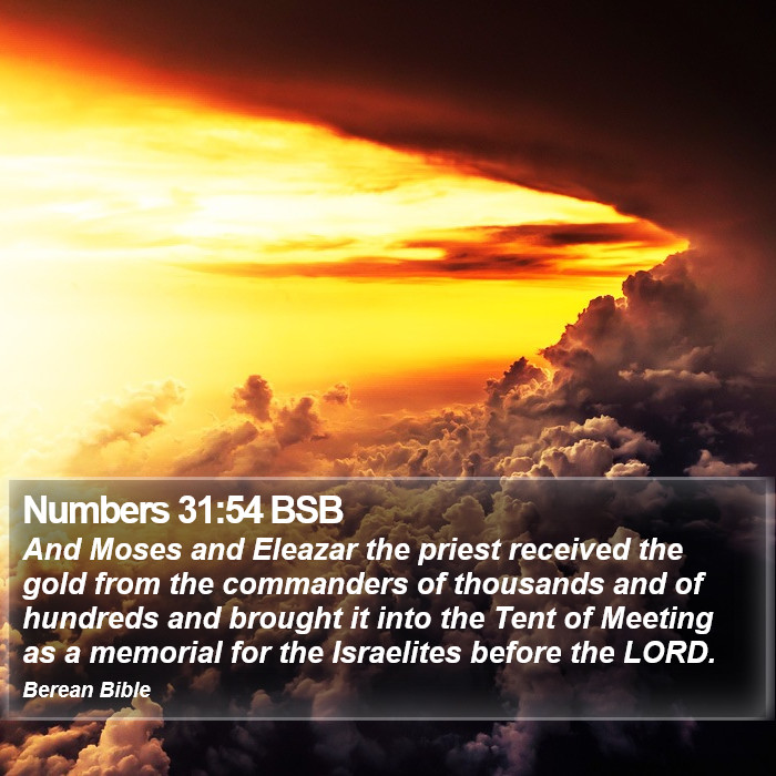 Numbers 31:54 BSB Bible Study