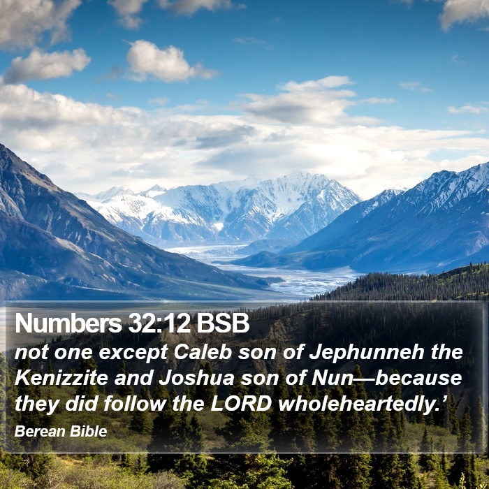 Numbers 32:12 BSB Bible Study