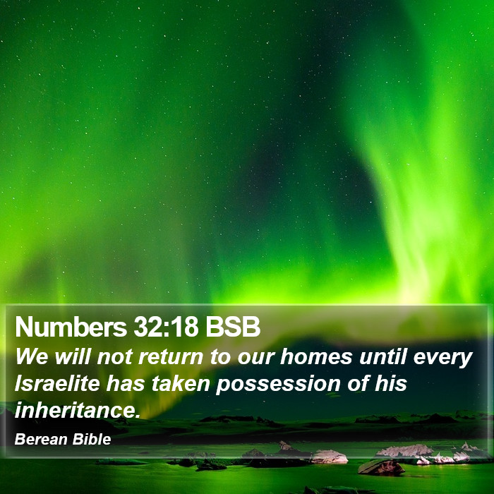 Numbers 32:18 BSB Bible Study