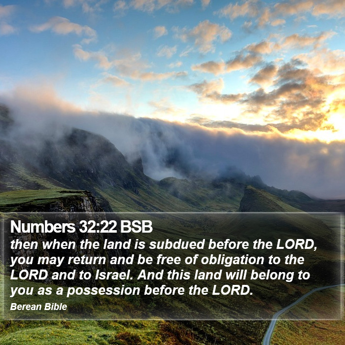 Numbers 32:22 BSB Bible Study