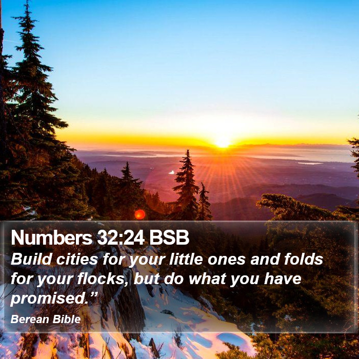 Numbers 32:24 BSB Bible Study