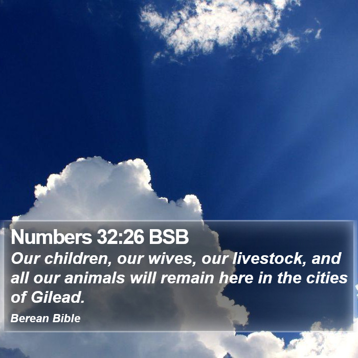 Numbers 32:26 BSB Bible Study