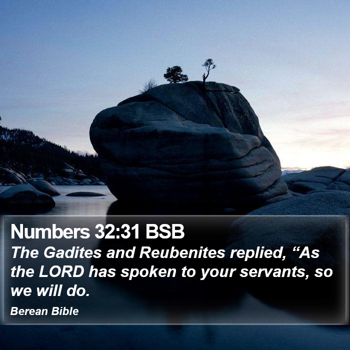 Numbers 32:31 BSB Bible Study