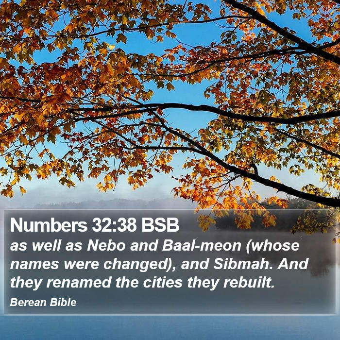 Numbers 32:38 BSB Bible Study