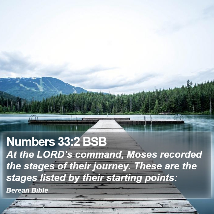 Numbers 33:2 BSB Bible Study