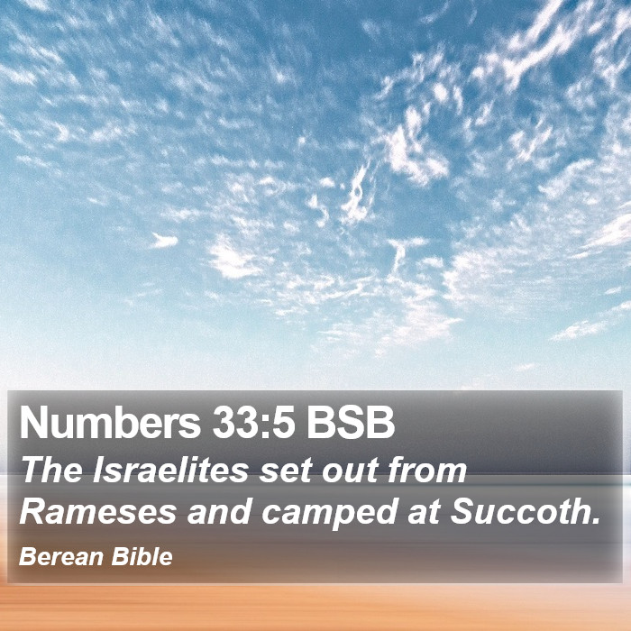 Numbers 33:5 BSB Bible Study