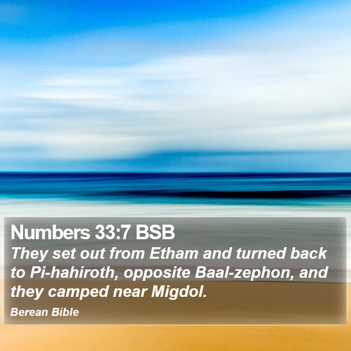 Numbers 33:7 BSB Bible Study