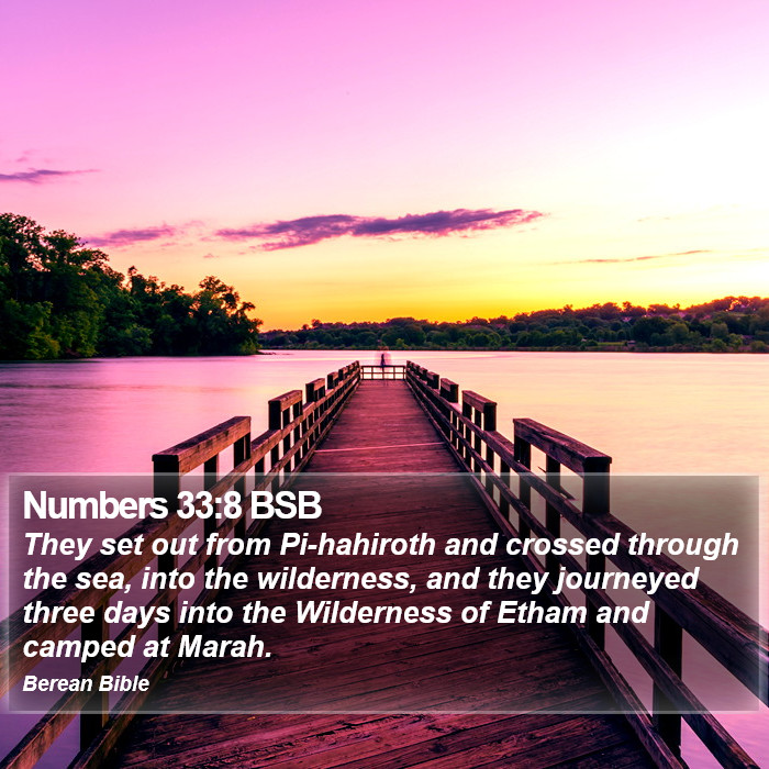 Numbers 33:8 BSB Bible Study