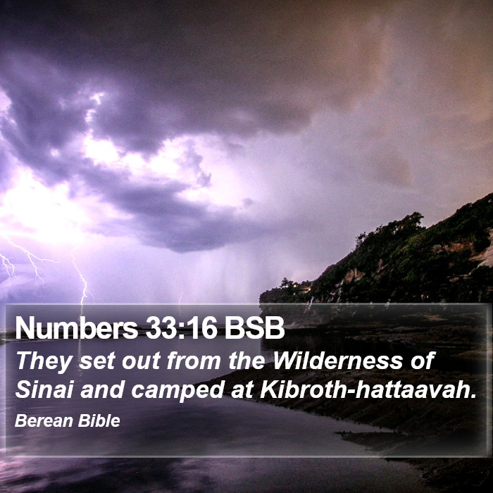 Numbers 33:16 BSB Bible Study