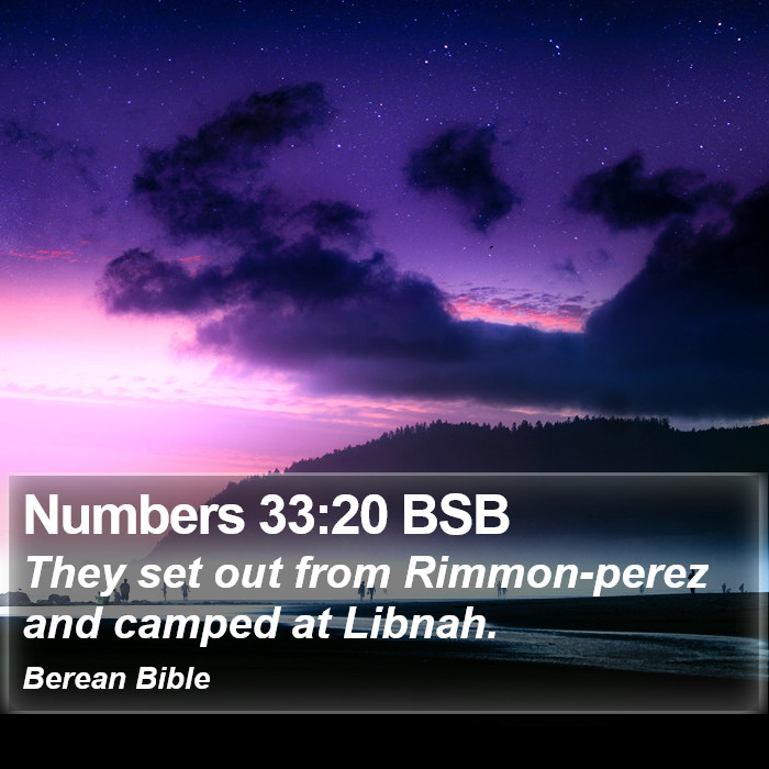 Numbers 33:20 BSB Bible Study