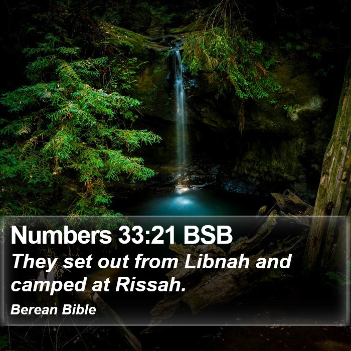 Numbers 33:21 BSB Bible Study