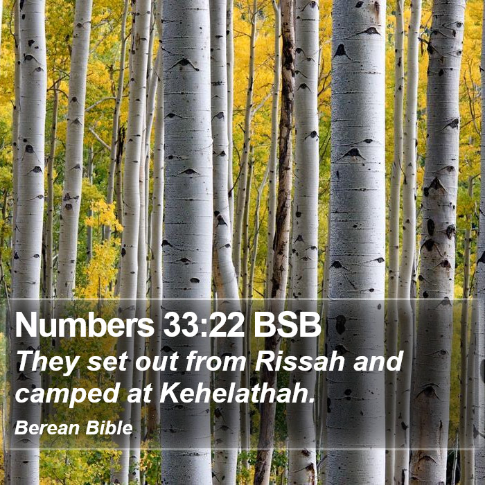 Numbers 33:22 BSB Bible Study