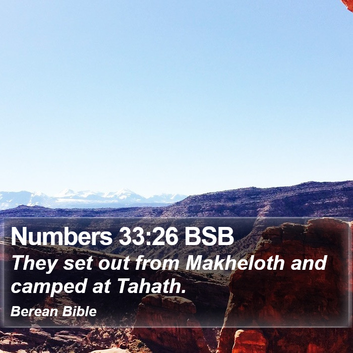 Numbers 33:26 BSB Bible Study