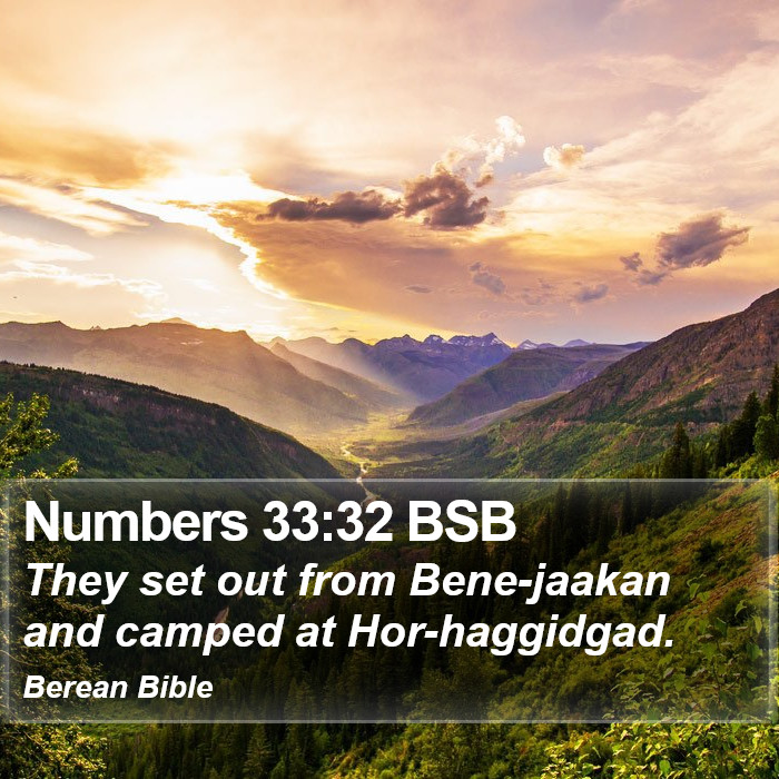 Numbers 33:32 BSB Bible Study