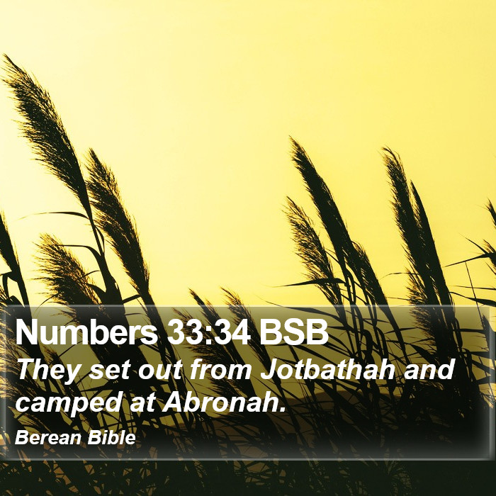 Numbers 33:34 BSB Bible Study