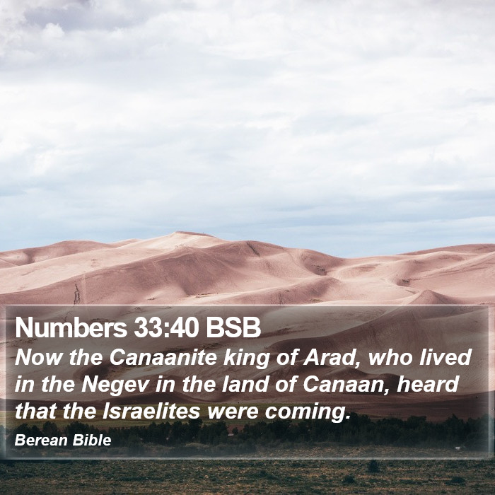 Numbers 33:40 BSB Bible Study