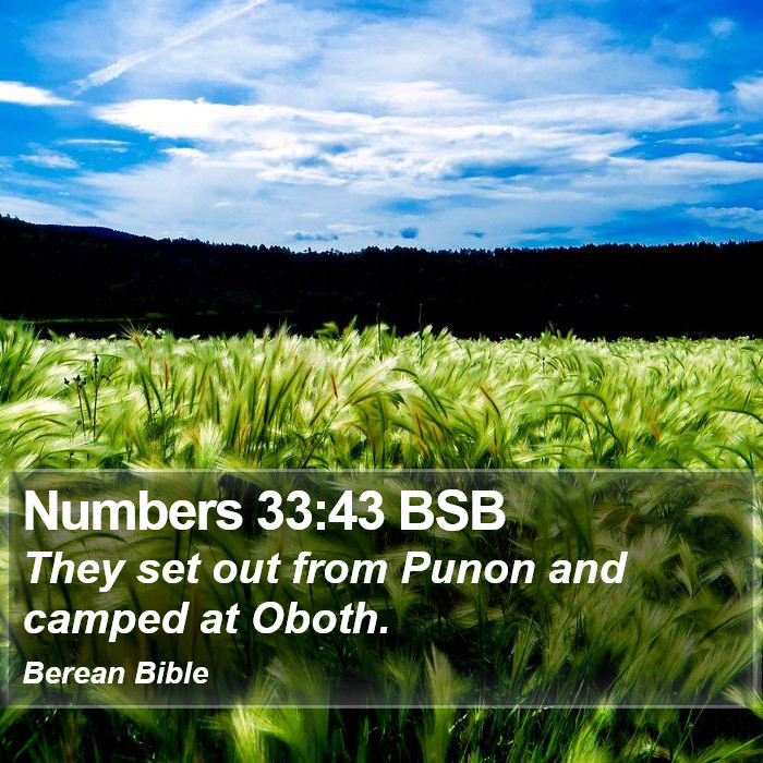 Numbers 33:43 BSB Bible Study