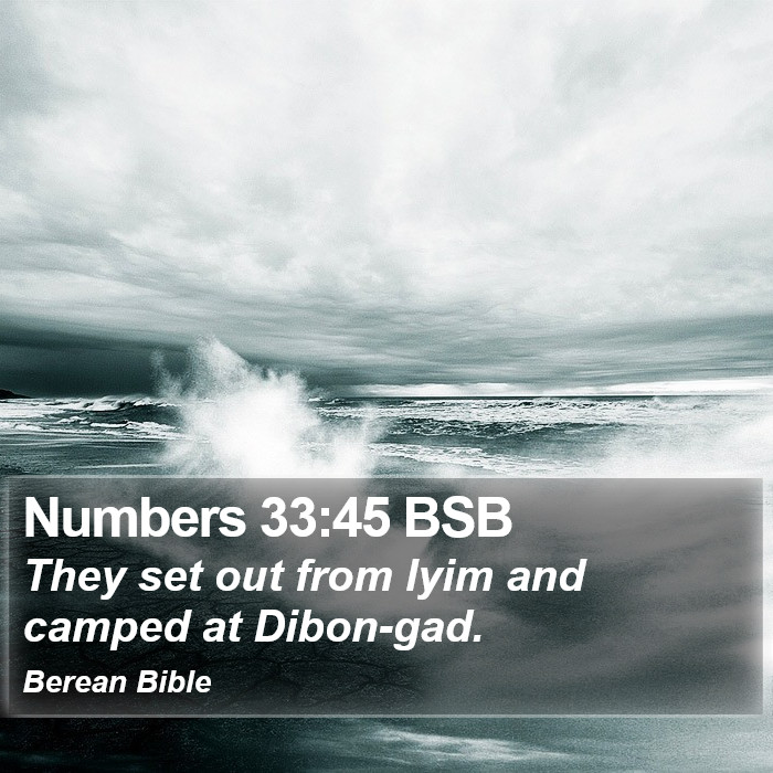 Numbers 33:45 BSB Bible Study