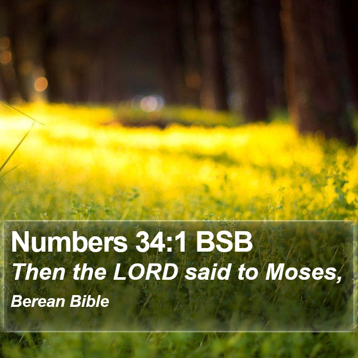 Numbers 34:1 BSB Bible Study