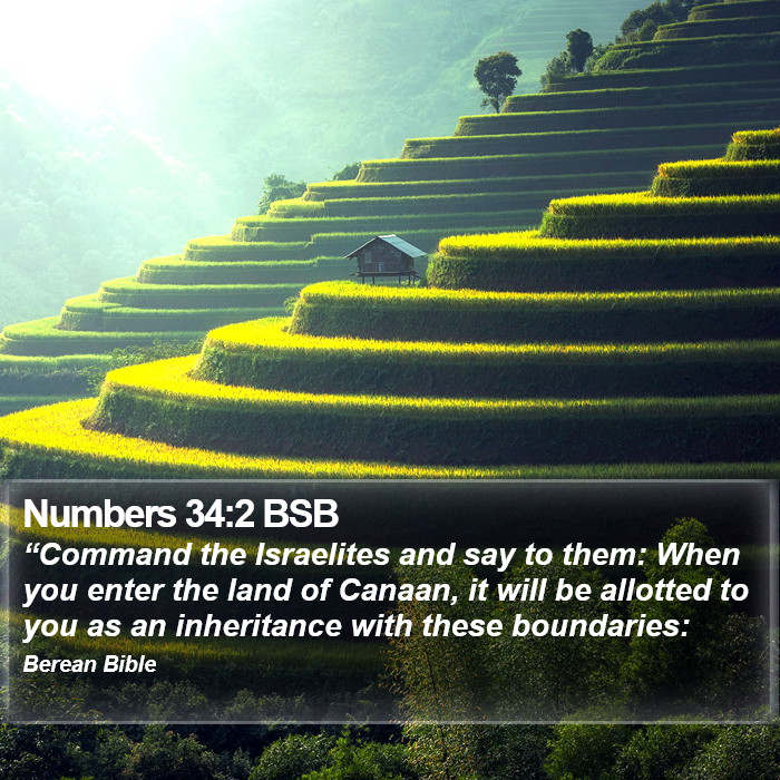 Numbers 34:2 BSB Bible Study