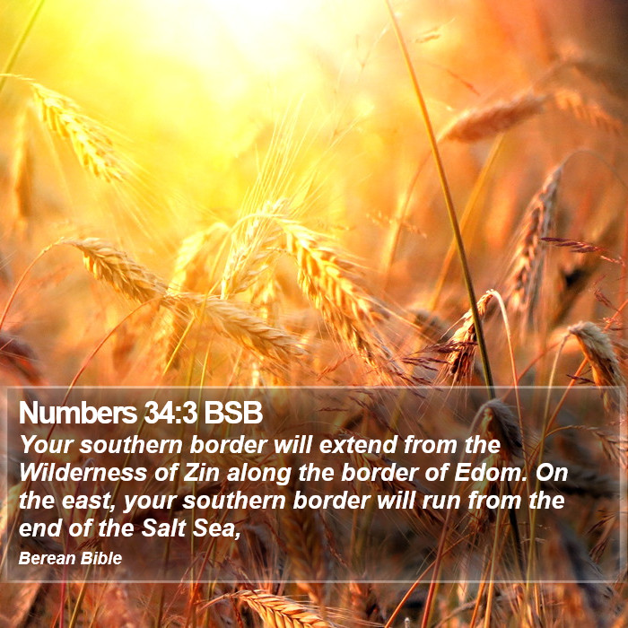 Numbers 34:3 BSB Bible Study