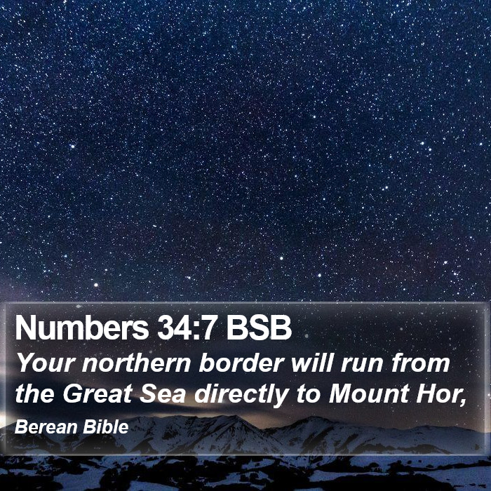 Numbers 34:7 BSB Bible Study