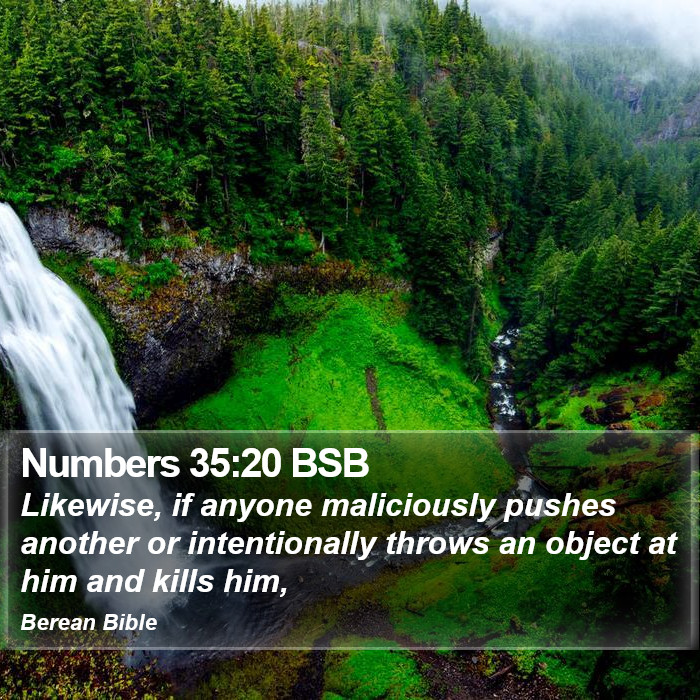 Numbers 35:20 BSB Bible Study