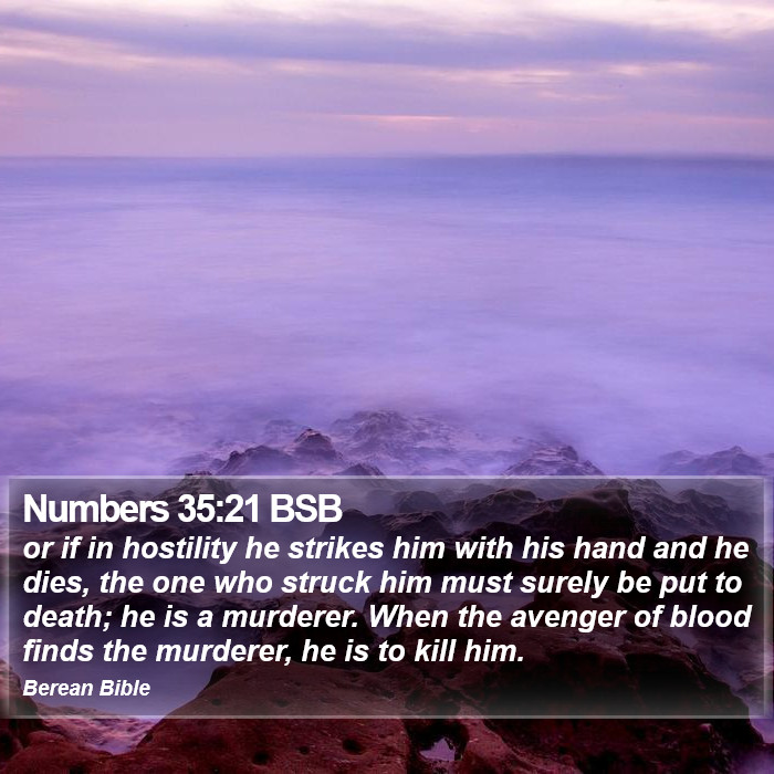 Numbers 35:21 BSB Bible Study