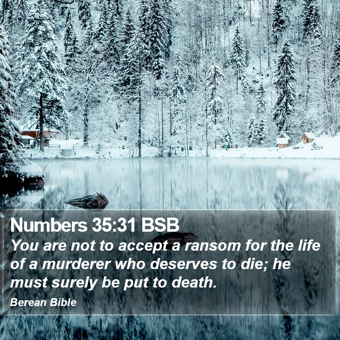 Numbers 35:31 BSB Bible Study