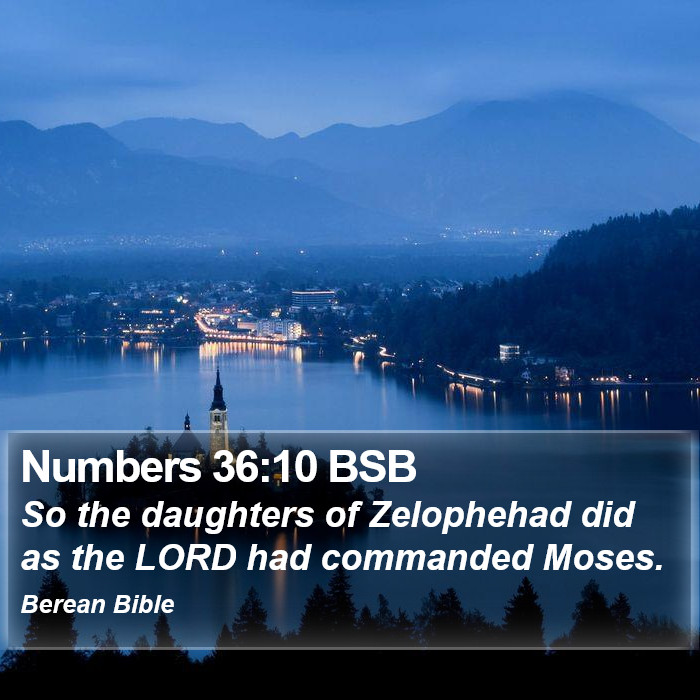 Numbers 36:10 BSB Bible Study