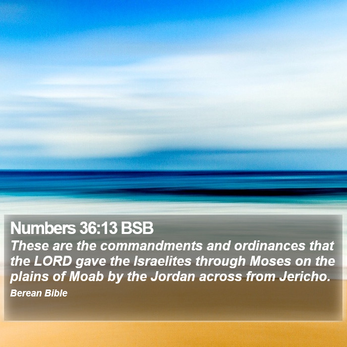 Numbers 36:13 BSB Bible Study