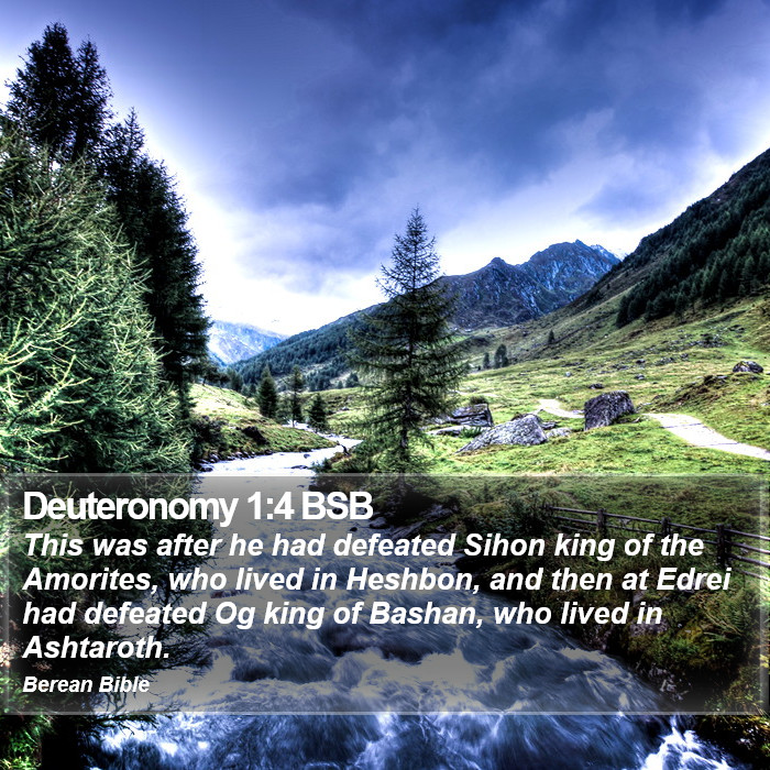 Deuteronomy 1:4 BSB Bible Study