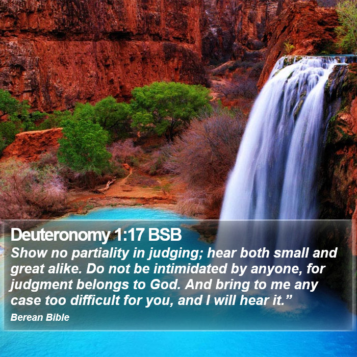 Deuteronomy 1:17 BSB Bible Study