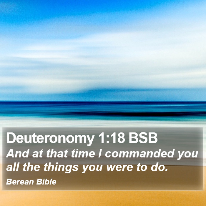 Deuteronomy 1:18 BSB Bible Study